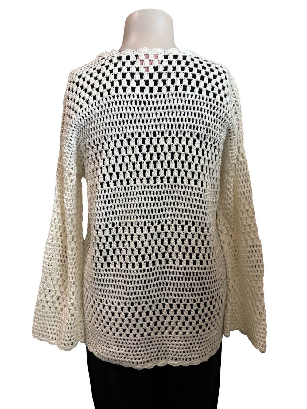 Women's Show Me Your Mumu Cream Crochet Swim Cover-Up Tunic - Picture 3 of 8